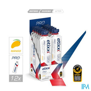 Etixx Double Carb Energ.gel Line+caff.mango12x60ml