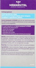 Afbeelding in Gallery-weergave laden, Mannavital Zwarte Komijnolie Platinum Softgels 120
