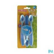 Nuby Zachte en warmtegevoelige lepel - 3stk - 3m+