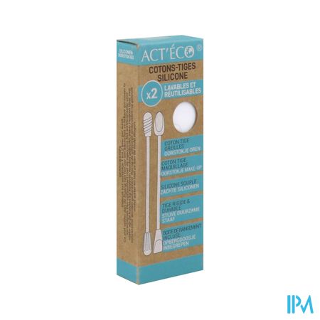 Act Eco Dubbele Witte Silicoon Oorstok