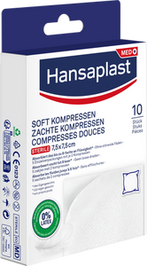 Hansaplast Soft Compress 7,5cmx7,5cm 10