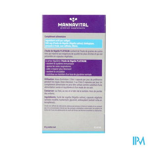 Mannavital Zwarte Komijnolie Platinum Softgels 120