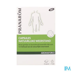 Pranarom Aromaforce Bio Natuur.weerstand Caps 30
