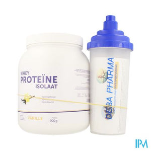 Whey Proteine Isolaat Vanille Caps 900g Deba