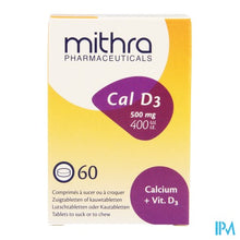 Afbeelding in Gallery-weergave laden, Mithra Cal D3 Zuigtabl-kauwtabletten 60
