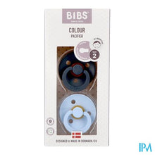 Afbeelding in Gallery-weergave laden, Bibs 2 Fopspeen Duo Iron Baby Blue
