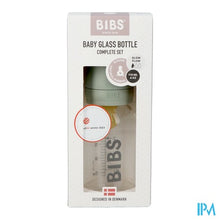 Afbeelding in Gallery-weergave laden, Bibs Zuigfles Glas 110ml Complete Set Sage
