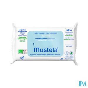 Mustela Reinigende Doekjes Water Z/parfum 60