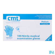 Afbeelding in Gallery-weergave laden, Cmt Handschoenen Nitril Blauw Z/poeder M 100
