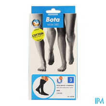 Afbeelding in Gallery-weergave laden, Bota Relax 280 Katoen Korte Kous Zwart N3
