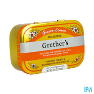 Grether's Suikervrij Pastilles Gember-citroen 110g