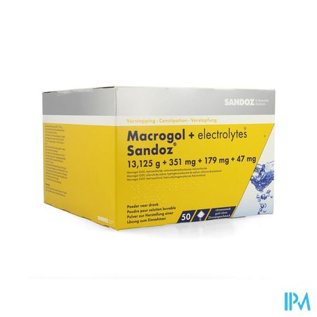 Macrogol + Electr Sandoz Pdr Ciroensmaak 50x13,7g