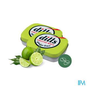 Dills Ginger & Lime Mints Z/suiker 15g