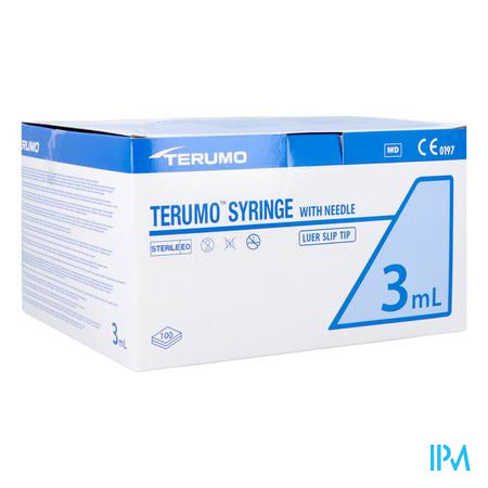Terumo Spuit 3ml + Naald 21g 5/8 0,8x16mm St 100