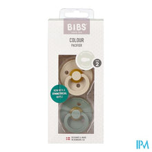 Afbeelding in Gallery-weergave laden, Bibs 2 Fopspeen Symmetric Duo Vanilla/pine 2
