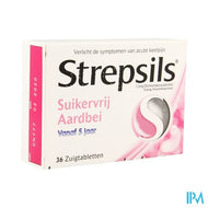 Strepsils Suikervrij Aardbeien Past 36