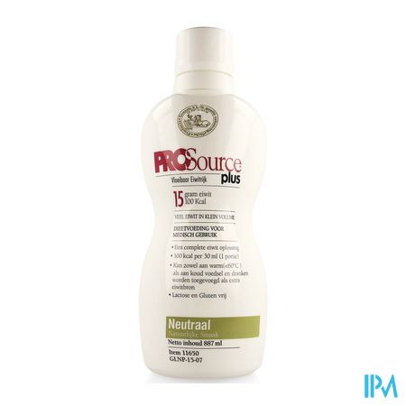 Prosource Plus Neutraal 15g Eiwit/30ml Fl 887ml