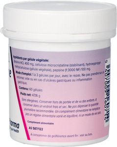 Betaine Hcl + Pesine V-caps 60 Deba