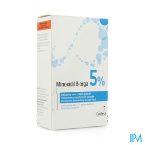 Minoxidil Biorga 5% Opl Cutaan Koffer Fl 3x60ml
