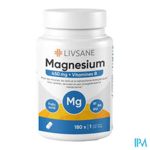 Load image into Gallery viewer, Livsane Magnesium 450mg + Vitamines B Tabl 180
