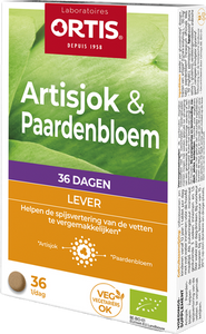 Ortis Artisjok-paardebloem Bio Tabl 2x18