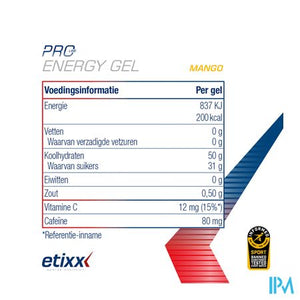 Etixx Double Carb Energ.gel Line+caff.mango12x60ml