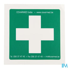 Afbeelding in Gallery-weergave laden, Sticker Groen Wit Kruis Ehbo 10x10cm
