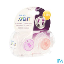 Afbeelding in Gallery-weergave laden, Philips Avent Fopspeen Transparant Silicone +6m 2 SCF170/22
