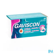 Gaviscon Antizuur-antireflux Kauwtabl 48