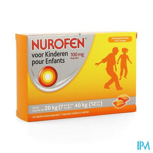 Nurofen Kind 100mg Zachte Kauwcaps 24