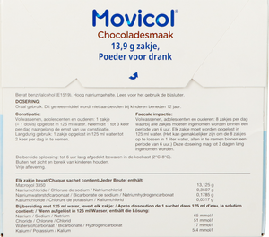 Movicol Chocolade Smaak Zakjes 20 X 13,7g