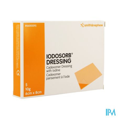 Pansement Iodosorb 10g 6x 8cm 5 66001292