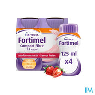 Fortimel Compact Fiber 2.4kcal Aardbei 4x125ml