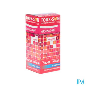 Toux San Dextromet Z/suiker 3mg/ml+grenadine 120ml