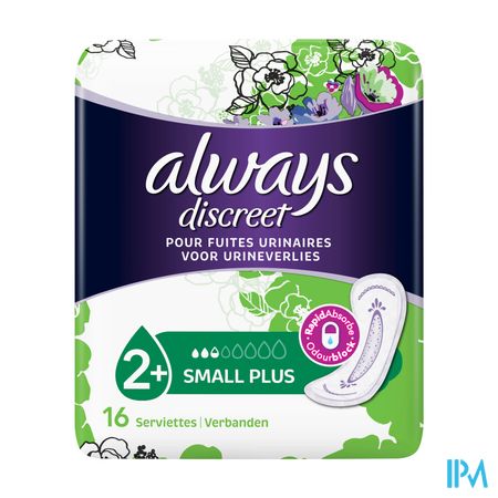Always Discreet Incontinence Pads Small Plus Spx16