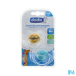 Dodie Fopspeen Anatomisch Silic. +18m Fan A44 2