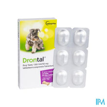 Load image into Gallery viewer, Drontal Tasty Bone 150/144/5mg 10kg Dog Comp 6
