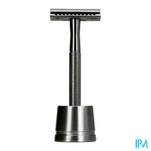 Load image into Gallery viewer, Bambaw Metalen Veiligheidsscheermes + Sokkel Zwart
