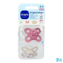 Afbeelding in Gallery-weergave laden, Mam Original Start Fopspeen Silic. 0-2m Pink 2
