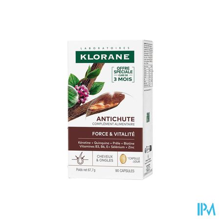 Klorane A/haaruitval Kracht & Vitaliteit Caps 90