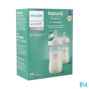 Philips Avent Natural 3.0 Zuigfles Glas Duo2x240ml