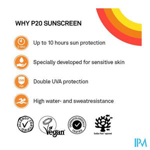 P20 Zonnecreme Sensitive Skin Spf50+ 200ml