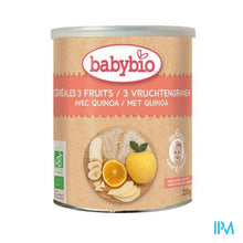 Afbeelding in Gallery-weergave laden, Babybio 3 Vruchtengranen Quinoa 6m 220g
