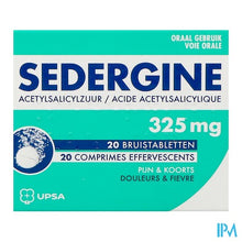Load image into Gallery viewer, Sedergine 325mg Bruistabl 20 Nf
