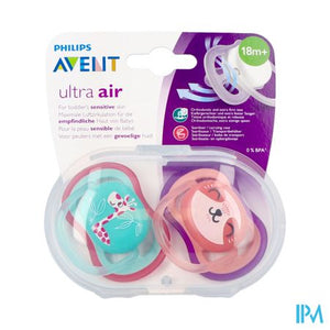 Philips Avent Fopspeen +18m Air Girl Giraf Poes