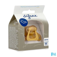 Difrax Fopspeen Dental +18m Uni/pure Geel/honey