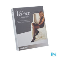 Veinax Panty Transparant 2 Lang Zwart Maat 4