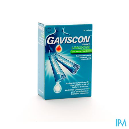 Gaviscon Advance Orale Susp. Munt Ud Zakje 20x10ml