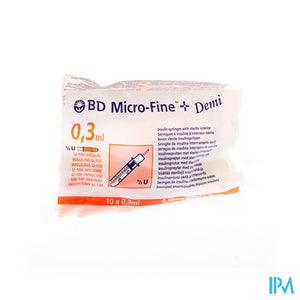 Bd Microfine+ Ins.sp Demi 0,3ml 30g 8mm 10 324826