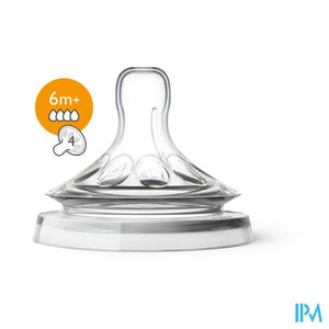 Philips Avent Natural 2.0 Zuigspeen 4 Gaatjes SCF044/27